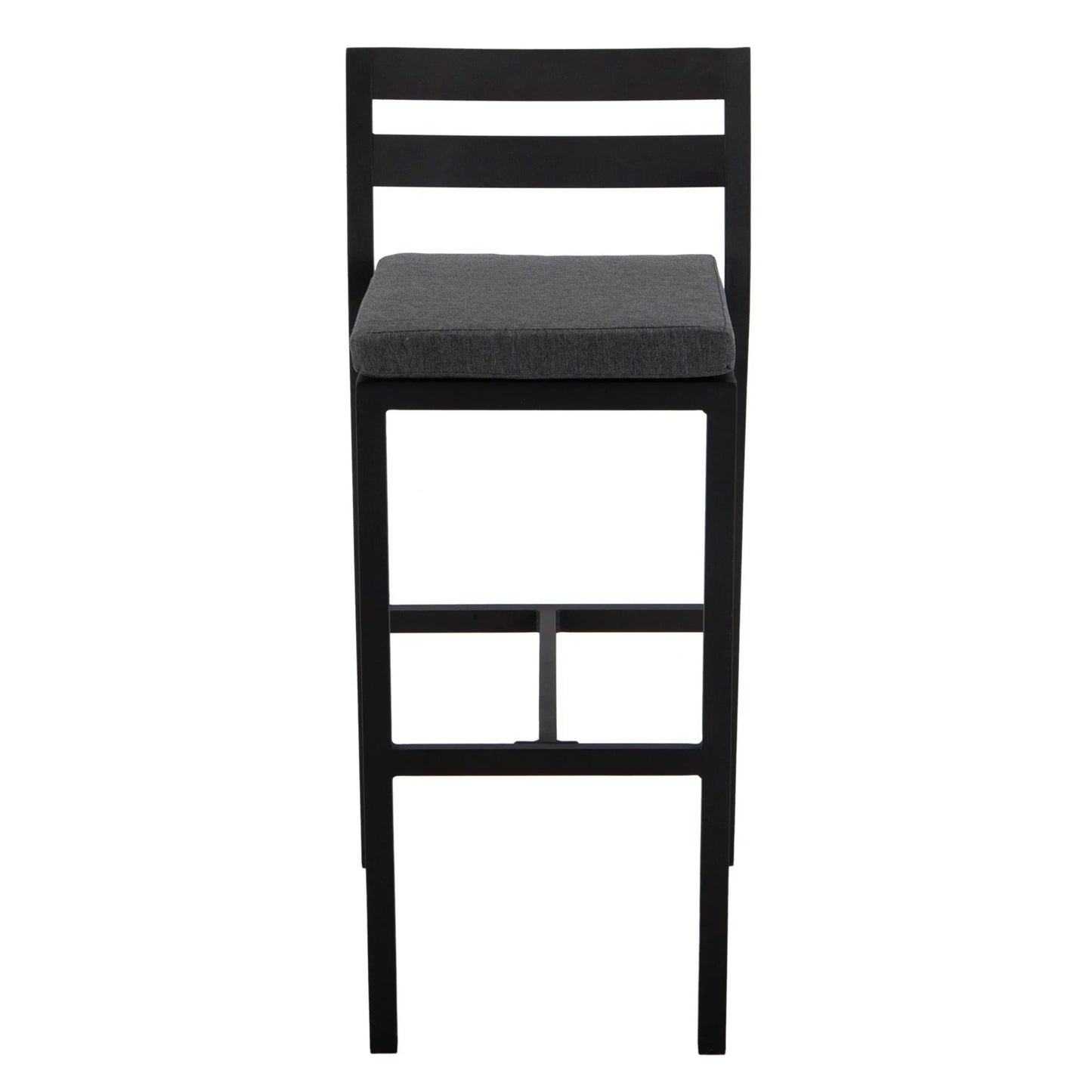 Chelsea Modern Patio Bar Chair in Powder-Coated Aluminum with Removable Cushion - Elax Furniture