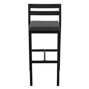 Chelsea Modern Patio Bar Chair in Powder-Coated Aluminum with Removable Cushion - Elax Furniture