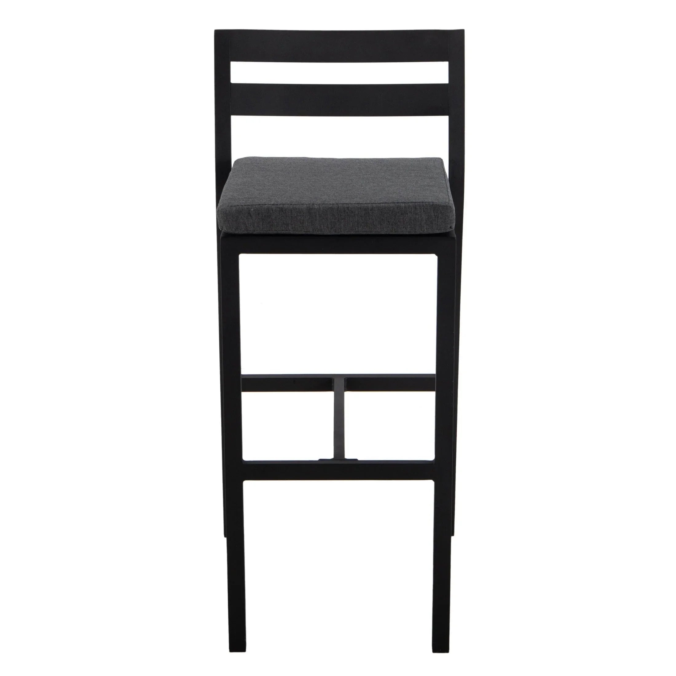 Chelsea Modern Patio Bar Chair in Powder-Coated Aluminum with Removable Cushion - Elax Furniture