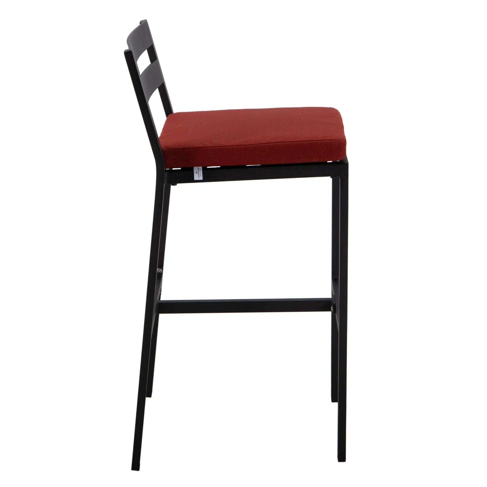Chelsea Modern Patio Bar Chair in Powder-Coated Aluminum with Removable Cushion - Elax Furniture
