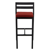 Chelsea Modern Patio Bar Chair in Powder-Coated Aluminum with Removable Cushion - Elax Furniture