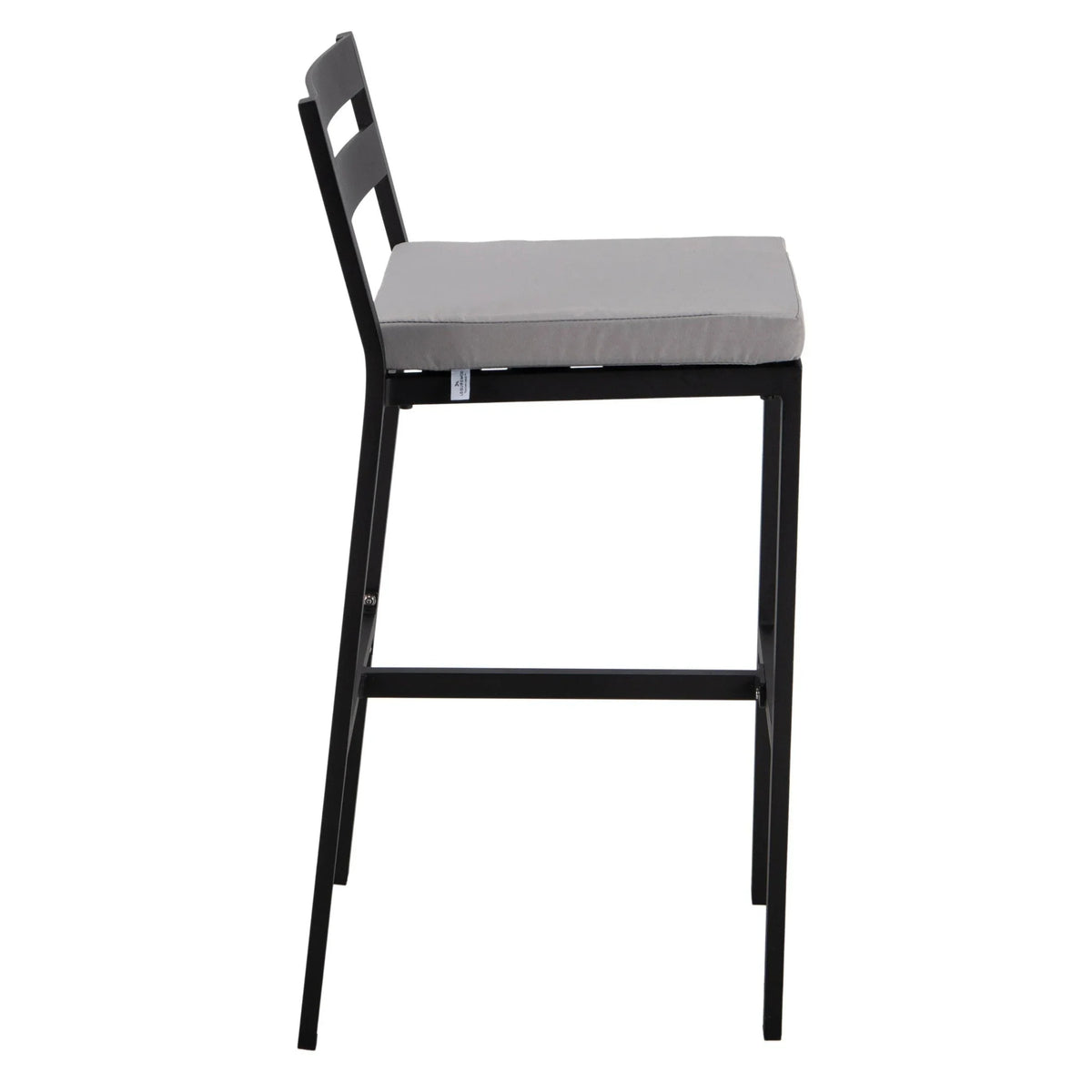Chelsea Modern Patio Bar Chair in Powder-Coated Aluminum with Removable Cushion - Elax Furniture