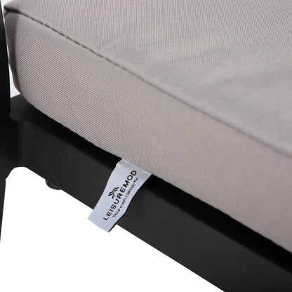 Chelsea Modern Patio Bar Chair in Powder-Coated Aluminum with Removable Cushion - Elax Furniture