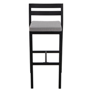 Chelsea Modern Patio Bar Chair in Powder-Coated Aluminum with Removable Cushion - Elax Furniture