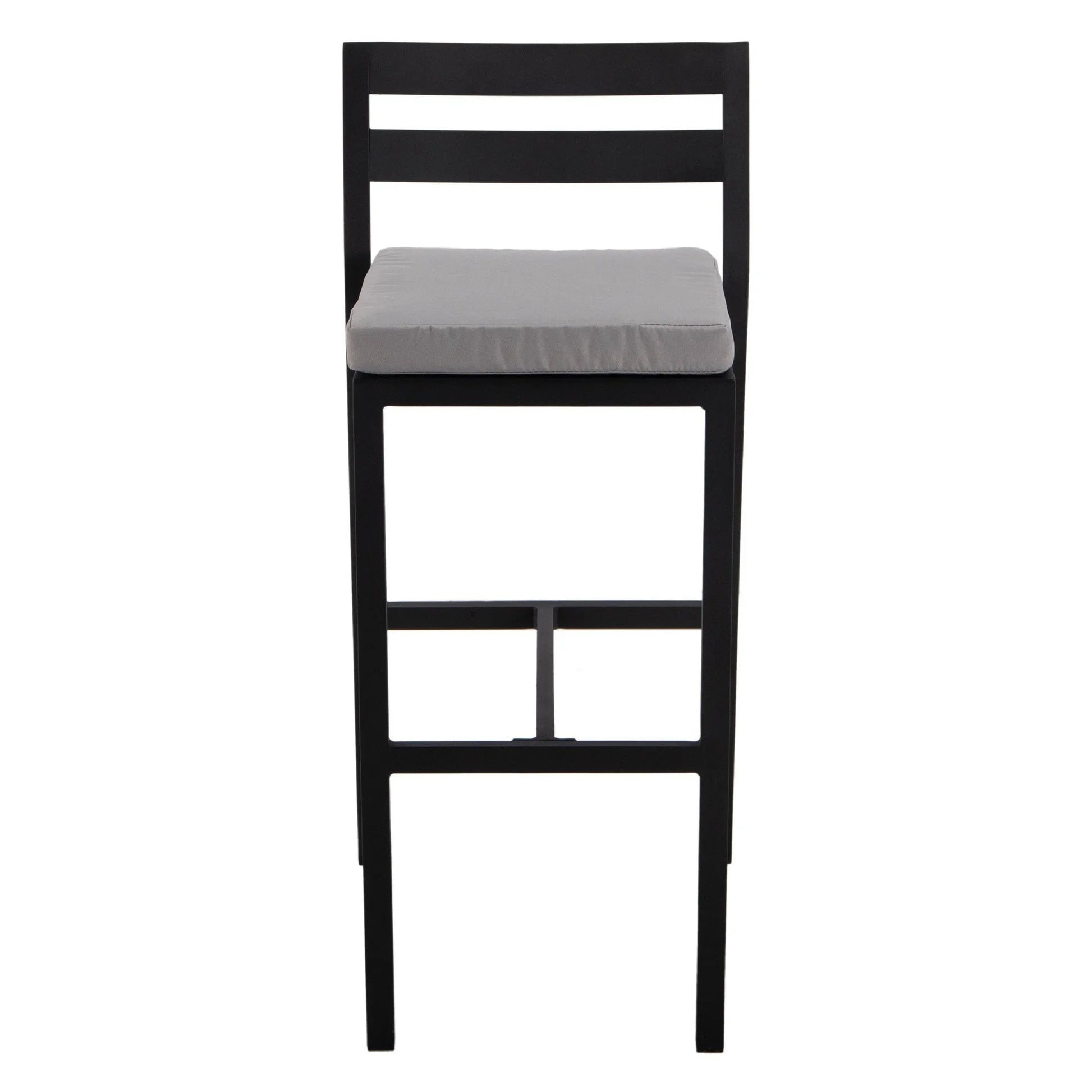 Chelsea Modern Patio Bar Chair in Powder-Coated Aluminum with Removable Cushion - Elax Furniture