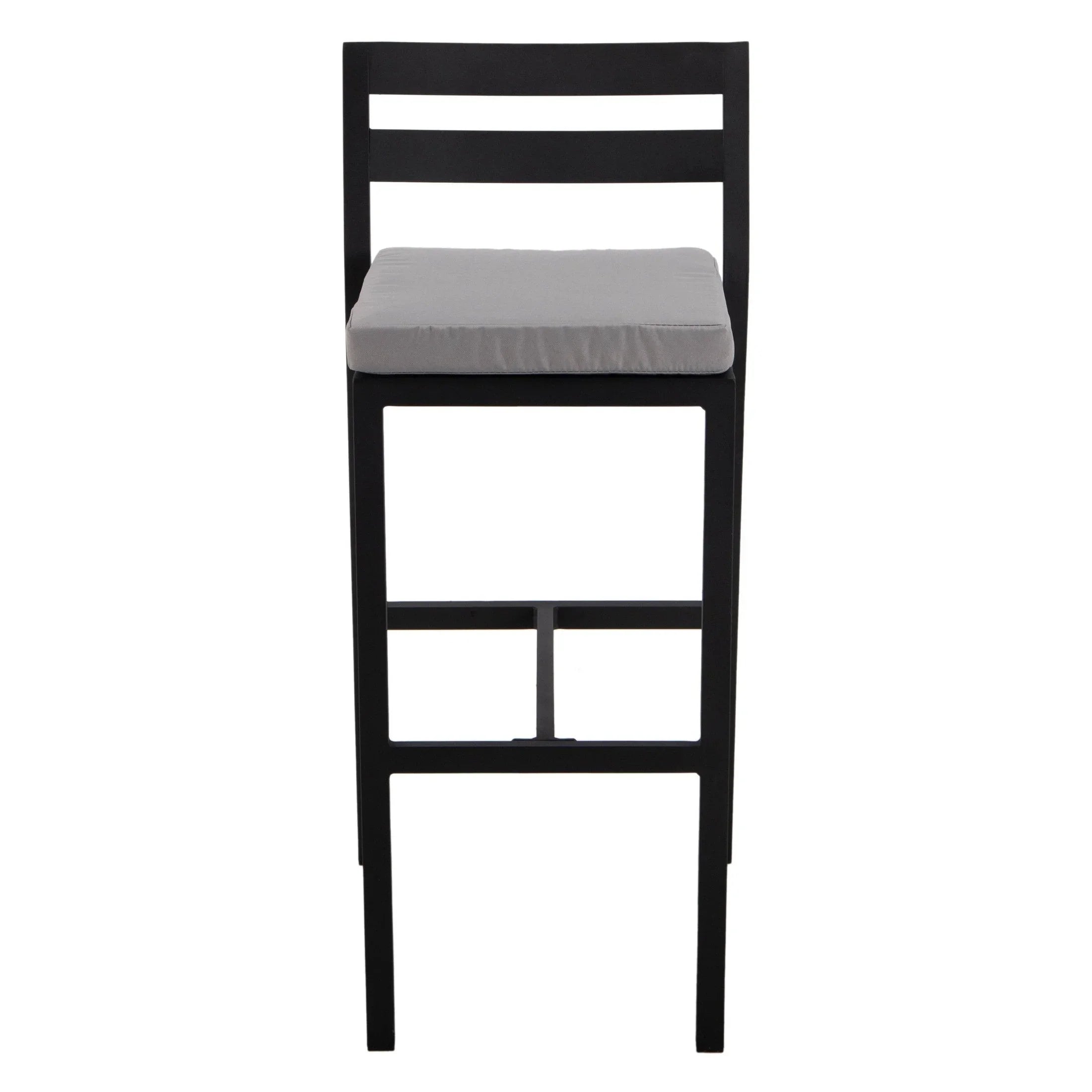 Chelsea Modern Patio Bar Chair in Powder-Coated Aluminum with Removable Cushion - Elax Furniture