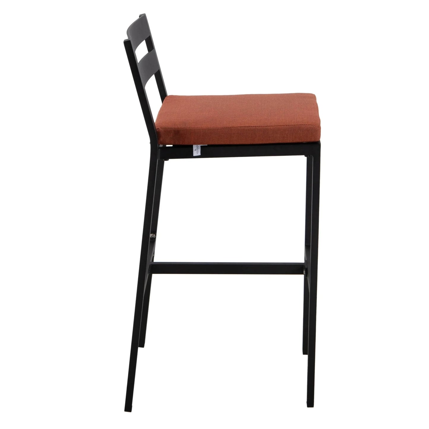 Chelsea Modern Patio Bar Chair in Powder-Coated Aluminum with Removable Cushion - Elax Furniture