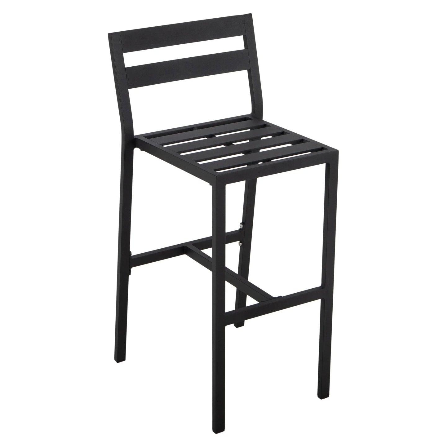 Chelsea Modern Patio Bar Chair in Powder-Coated Aluminum with Removable Cushion - Elax Furniture