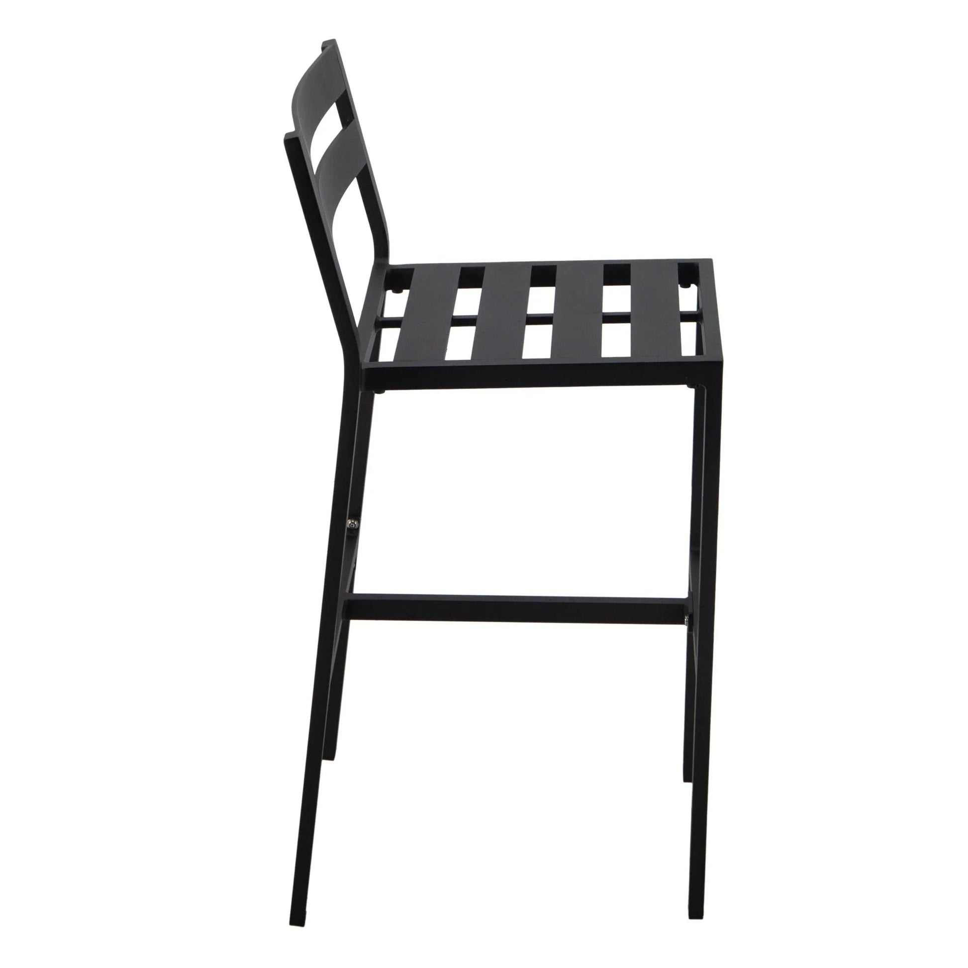 Chelsea Modern Patio Bar Chair in Powder-Coated Aluminum with Removable Cushion - Elax Furniture