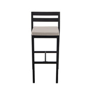 Chelsea 7-Piece Patio Bar Set: Aluminum Fire Pit Table with Tank Holder & 6 Barstools with Cushions - Elax Furniture