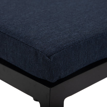 Chelsea 7-Piece Patio Bar Set: Aluminum Fire Pit Table with Tank Holder & 6 Barstools with Cushions - Elax Furniture