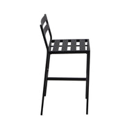 Chelsea 7-Piece Patio Bar Set: Aluminum Fire Pit Table with Tank Holder & 6 Barstools with Cushions - Elax Furniture