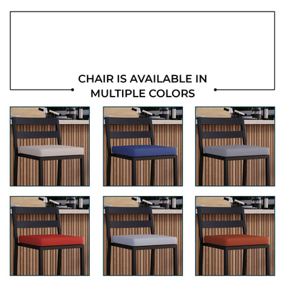 Chelsea 7-Piece Patio Bar Set: Aluminum Fire Pit Table with Tank Holder & 6 Barstools with Cushions - Elax Furniture