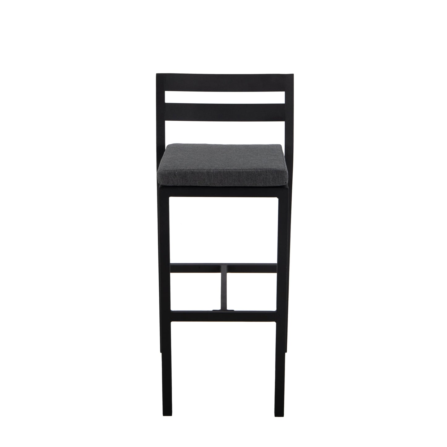 Chelsea 7-Piece Patio Bar Set: Aluminum Fire Pit Table with Tank Holder & 6 Barstools with Cushions - Elax Furniture