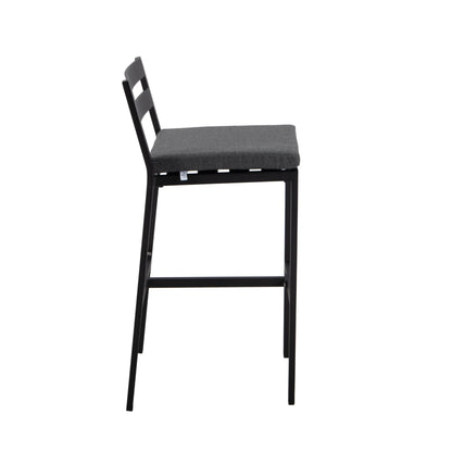 Chelsea 7-Piece Patio Bar Set: Aluminum Fire Pit Table with Tank Holder & 6 Barstools with Cushions - Elax Furniture