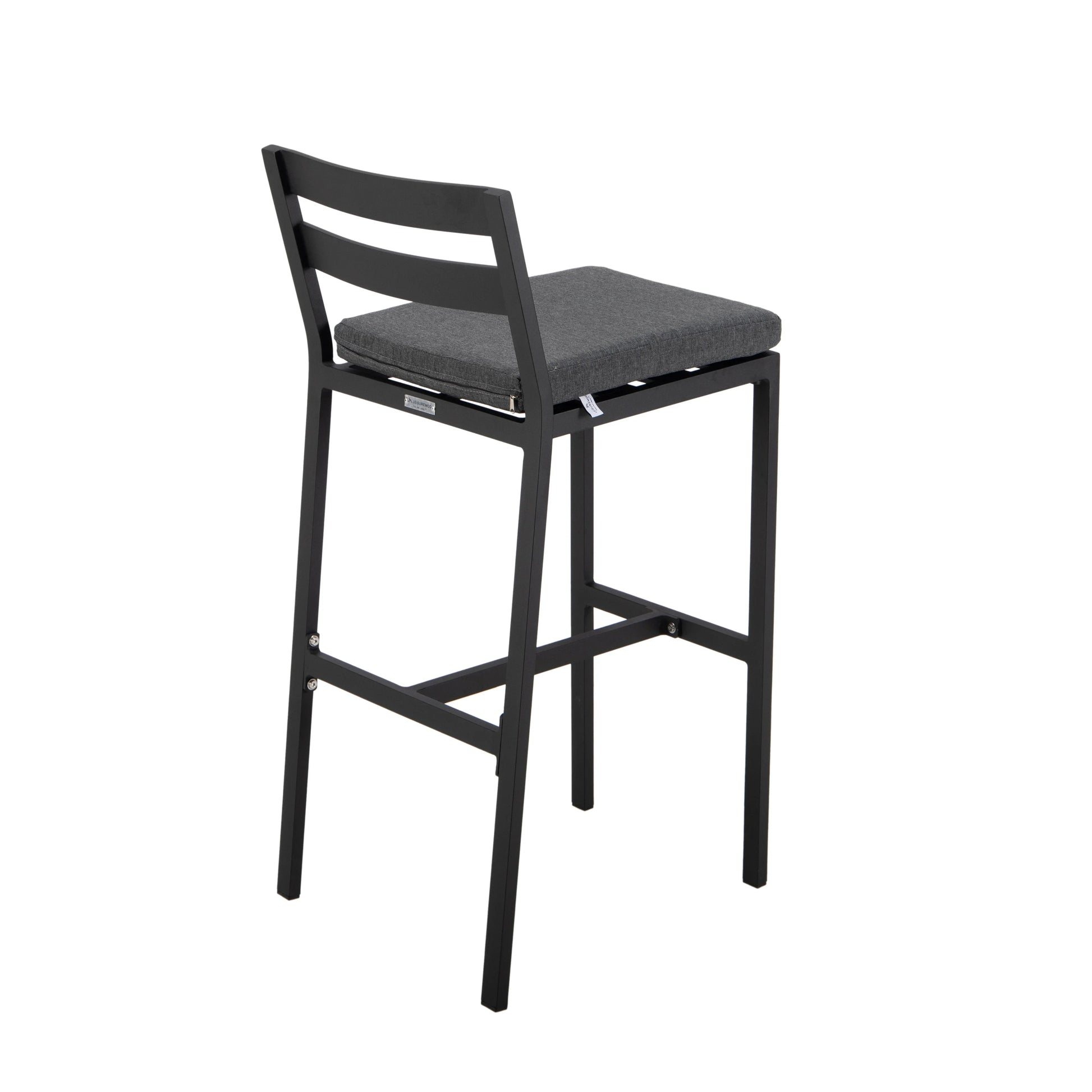 Chelsea 7-Piece Patio Bar Set: Aluminum Fire Pit Table with Tank Holder & 6 Barstools with Cushions - Elax Furniture