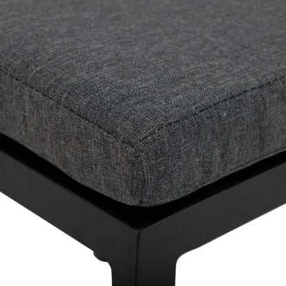 Chelsea 7-Piece Patio Bar Set: Aluminum Fire Pit Table with Tank Holder & 6 Barstools with Cushions - Elax Furniture