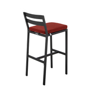 Chelsea 7-Piece Patio Bar Set: Aluminum Fire Pit Table with Tank Holder & 6 Barstools with Cushions - Elax Furniture