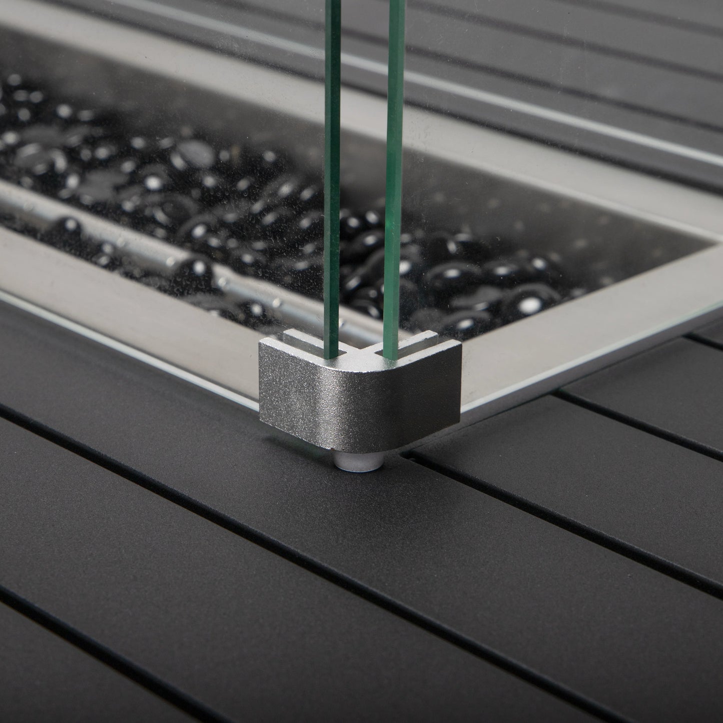 Chelsea 7-Piece Patio Bar Set: Aluminum Fire Pit Table with Tank Holder & 6 Barstools with Cushions - Elax Furniture