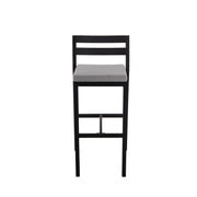 Chelsea 7-Piece Patio Bar Set: Aluminum Fire Pit Table with Tank Holder & 6 Barstools with Cushions - Elax Furniture