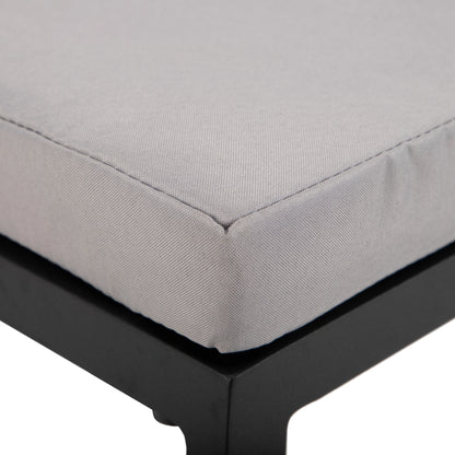 Chelsea 7-Piece Patio Bar Set: Aluminum Fire Pit Table with Tank Holder & 6 Barstools with Cushions - Elax Furniture