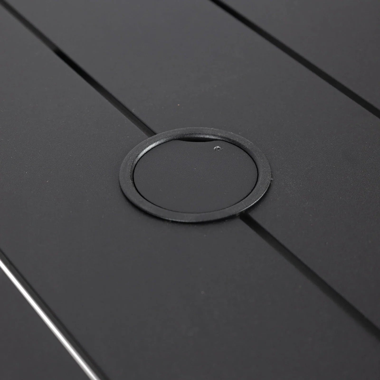 Chelsea 7-Piece Modern Outdoor Dining Set in Black Aluminum with Removable Cushions - Elax Furniture