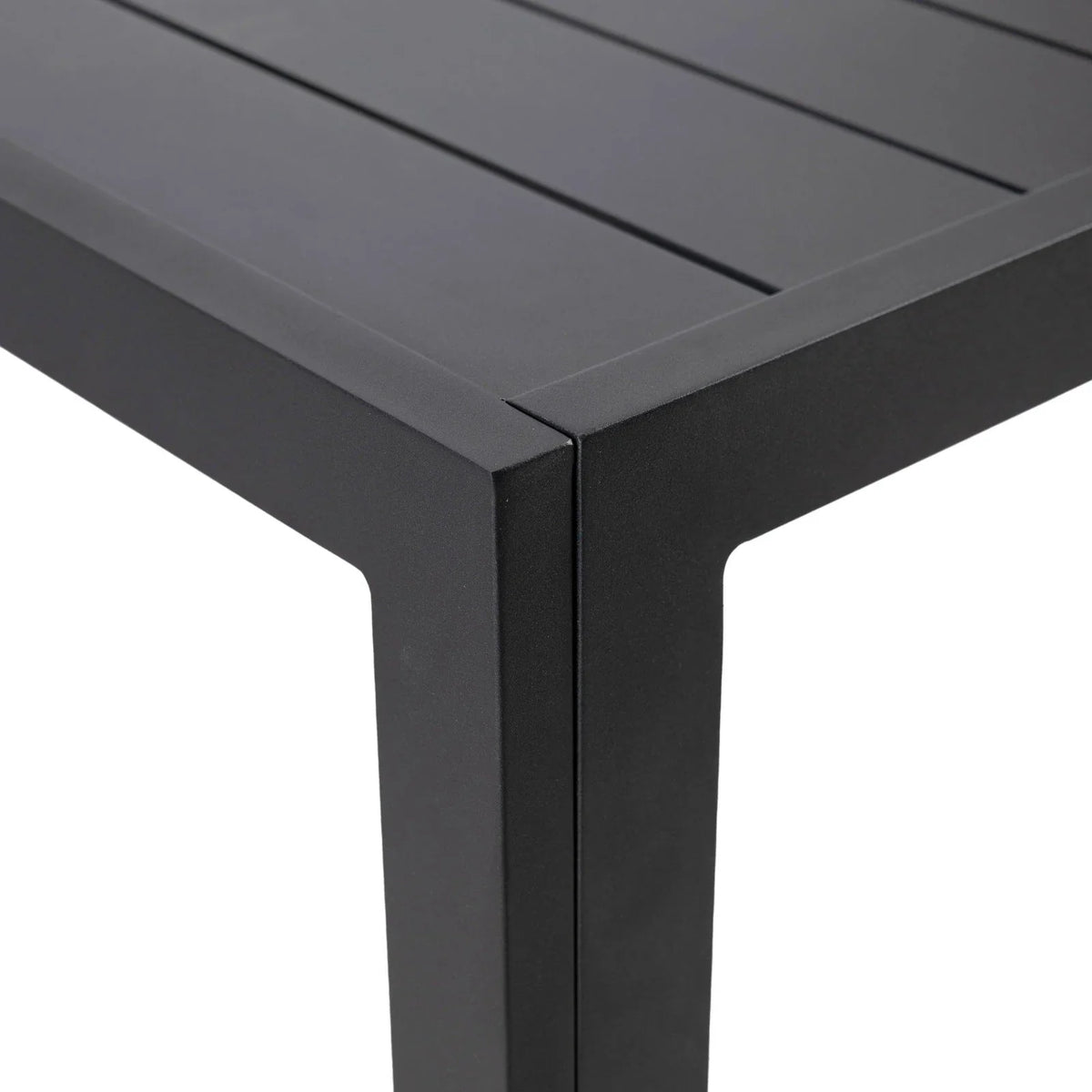 Chelsea 7-Piece Modern Outdoor Dining Set in Black Aluminum with Removable Cushions - Elax Furniture