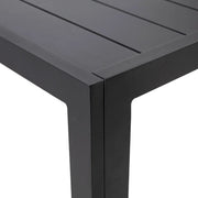 Chelsea 7-Piece Modern Outdoor Dining Set in Black Aluminum with Removable Cushions - Elax Furniture