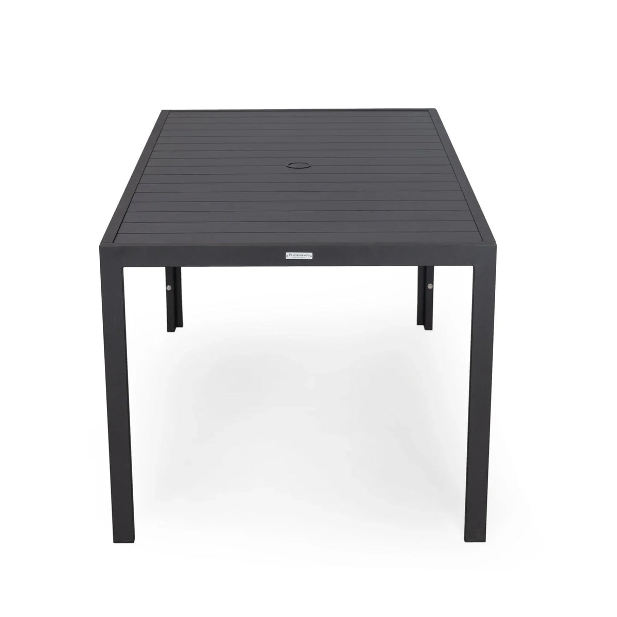 Chelsea 7-Piece Modern Outdoor Dining Set in Black Aluminum with Removable Cushions - Elax Furniture