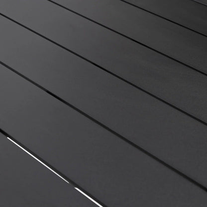 Chelsea 9-Piece Modern Outdoor Dining Set in Black Aluminum with Removable Cushions - Elax Furniture