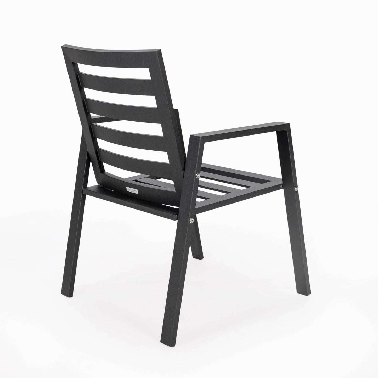 Chelsea Modern Patio Dining Armchair in Aluminum with Removable Cushions Set of 2 - Elax Furniture