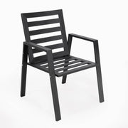 Chelsea 5-Piece Patio Dining Set with 48" Round Aluminum Dining Table and 4 Dining Armchair - Elax Furniture