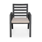 Chelsea 5-Piece Patio Dining Set with 48" Round Aluminum Dining Table and 4 Dining Armchair - Elax Furniture