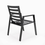 Chelsea 7-Piece Patio Dining Set with 60" Round Aluminum Dining Table and 6 Dining Armchair - Elax Furniture