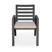 Chelsea 7-Piece Patio Dining Set 78-118" Wide Rectangular Extendable Aluminum Dining Table and 6 Dining Armchair - Elax Furniture