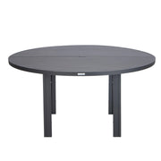 Chelsea 7-Piece Patio Dining Set with 60" Round Aluminum Dining Table and 6 Dining Armchair - Elax Furniture
