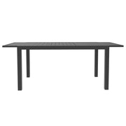 Chelsea 7-Piece Patio Dining Set 78-118" Wide Rectangular Extendable Aluminum Dining Table and 6 Dining Armchair - Elax Furniture