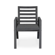 Chelsea 7-Piece Patio Dining Set 78-118" Wide Rectangular Extendable Aluminum Dining Table and 6 Dining Armchair - Elax Furniture