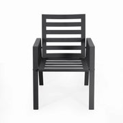 Chelsea 7-Piece Patio Dining Set 78-118" Wide Rectangular Extendable Aluminum Dining Table and 6 Dining Armchair - Elax Furniture