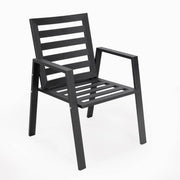 Chelsea 7-Piece Patio Dining Set 78-118" Wide Rectangular Extendable Aluminum Dining Table and 6 Dining Armchair - Elax Furniture