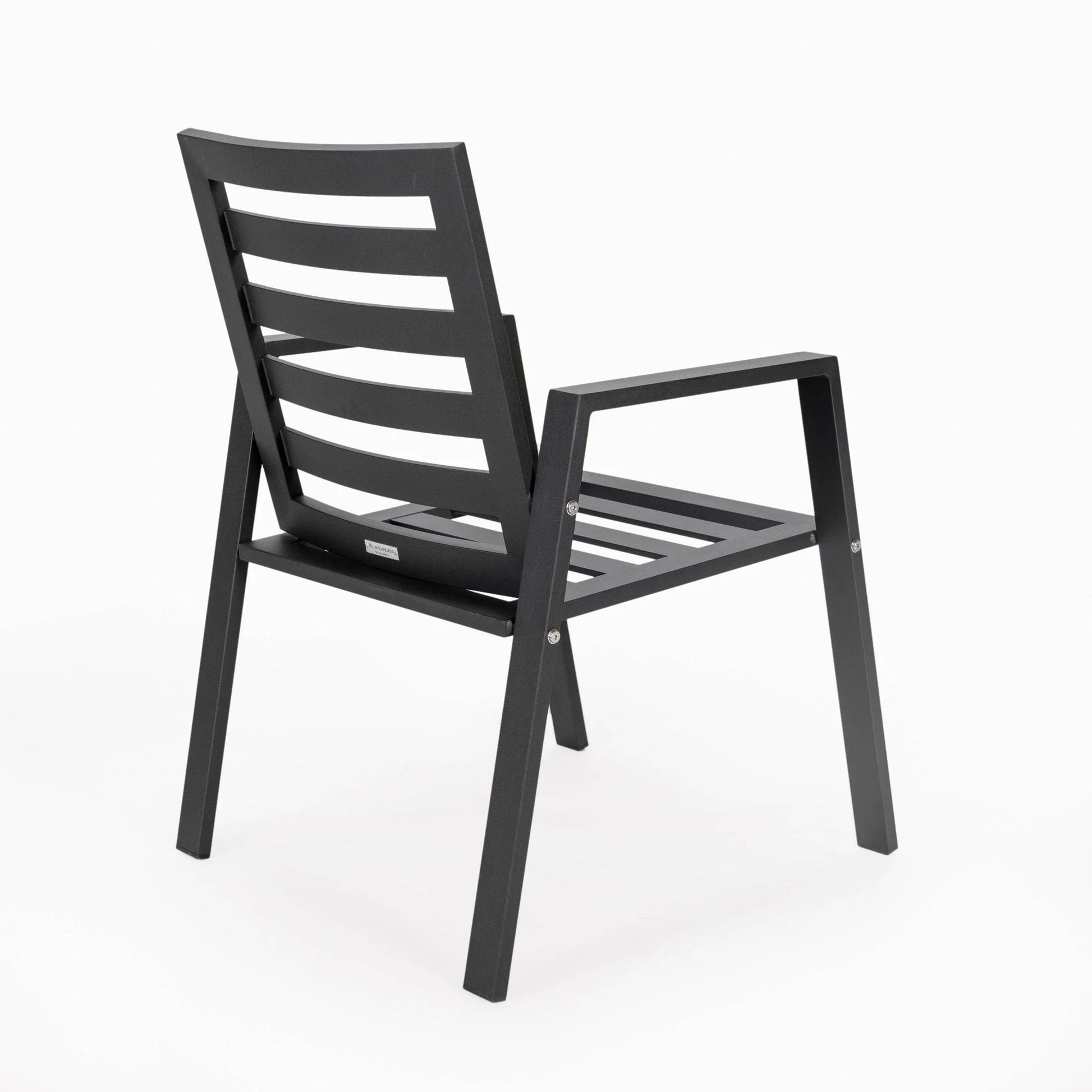 Chelsea Modern Patio Dining Armchair in Aluminum with Removable Cushions Set of 2 - Elax Furniture