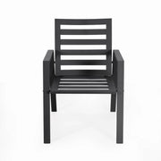 Chelsea 5-Piece Patio Dining Set with 48" Round Aluminum Dining Table and 4 Dining Armchair - Elax Furniture