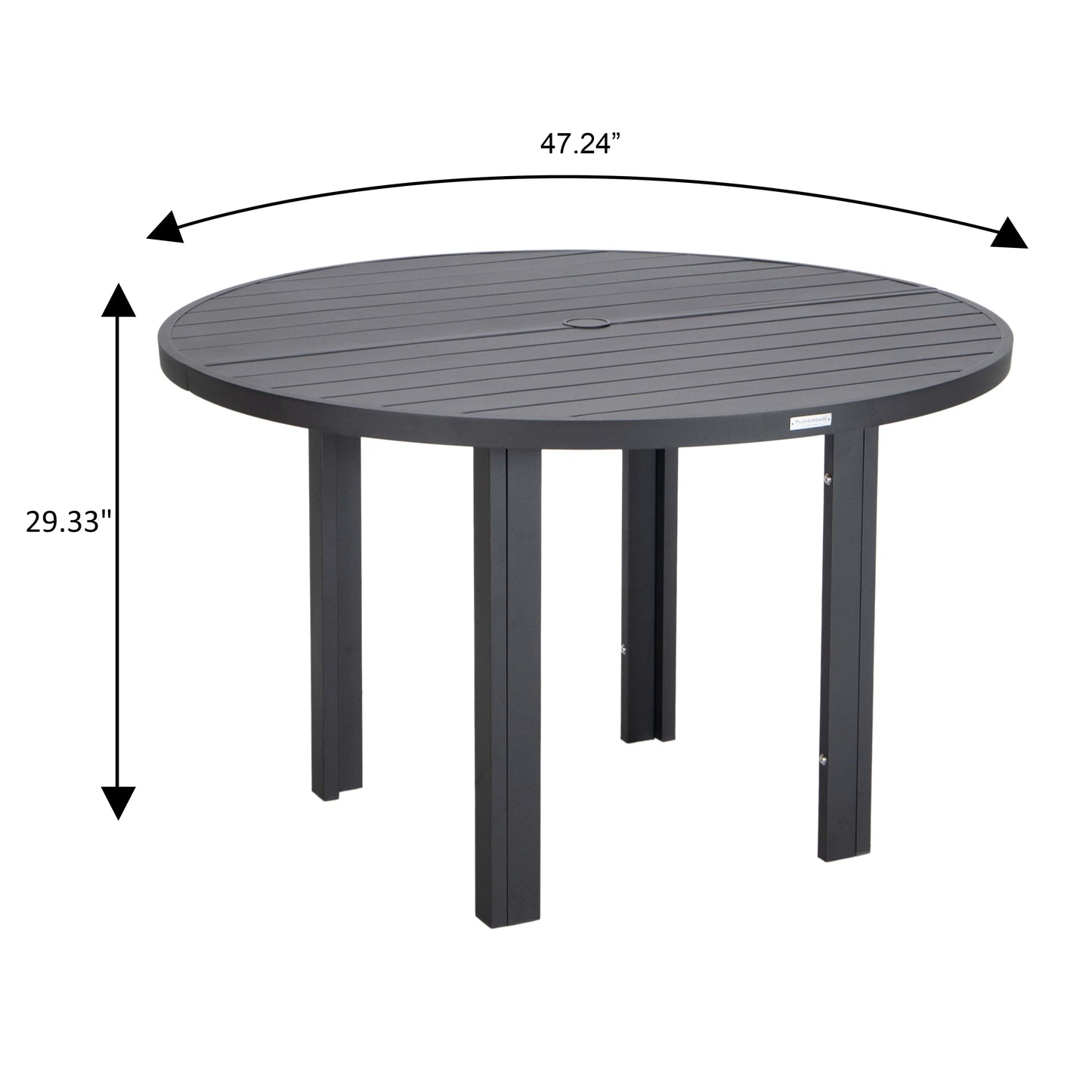 Chelsea 5-Piece Patio Dining Set with 48" Round Aluminum Dining Table and 4 Dining Armchair - Elax Furniture