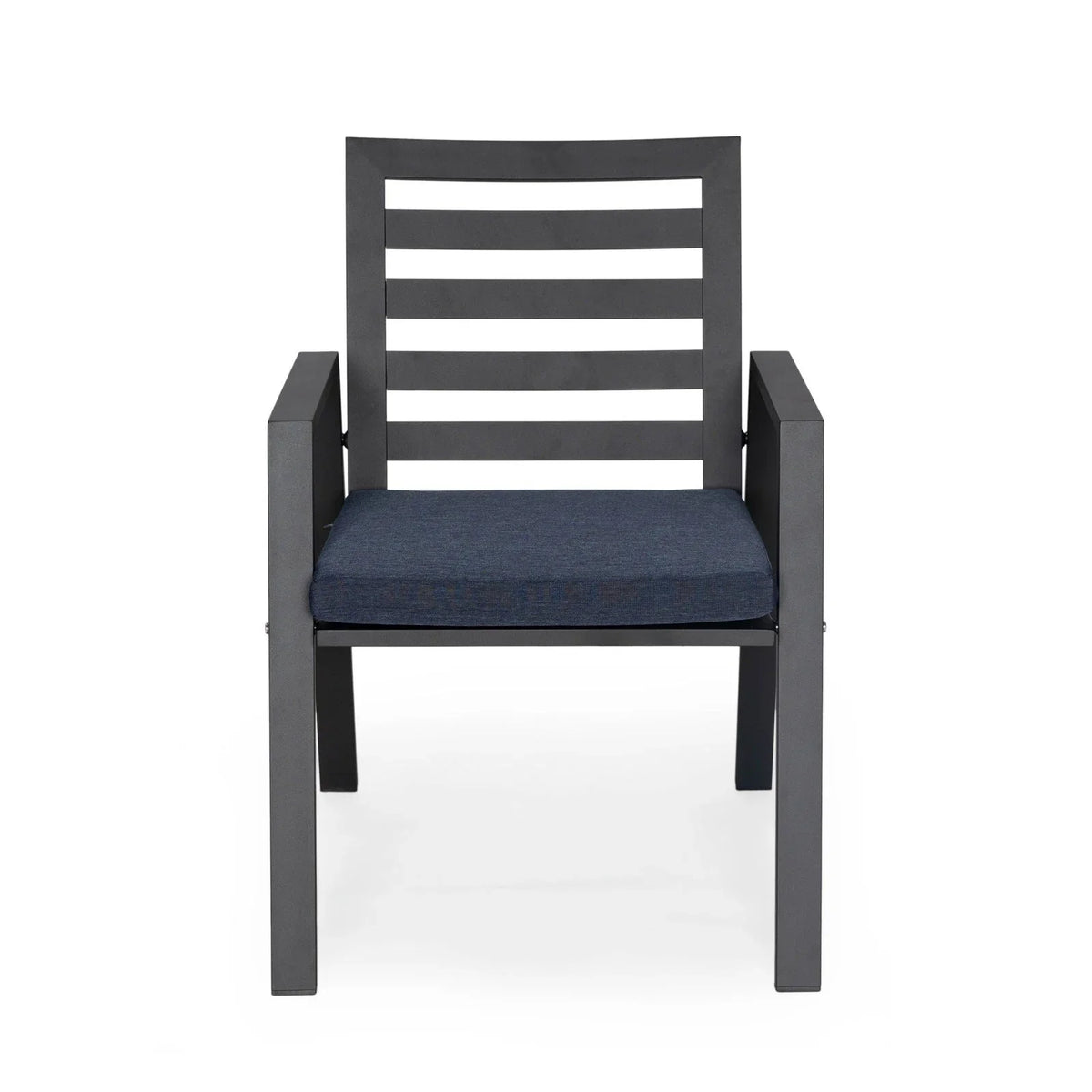 Chelsea 9-Piece Modern Outdoor Dining Set in Black Aluminum with Removable Cushions - Elax Furniture