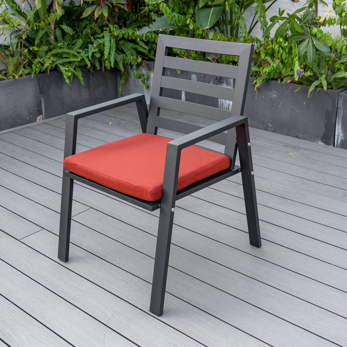 Chelsea 5-Piece Patio Dining Set with 48" Round Aluminum Dining Table and 4 Dining Armchair - Elax Furniture