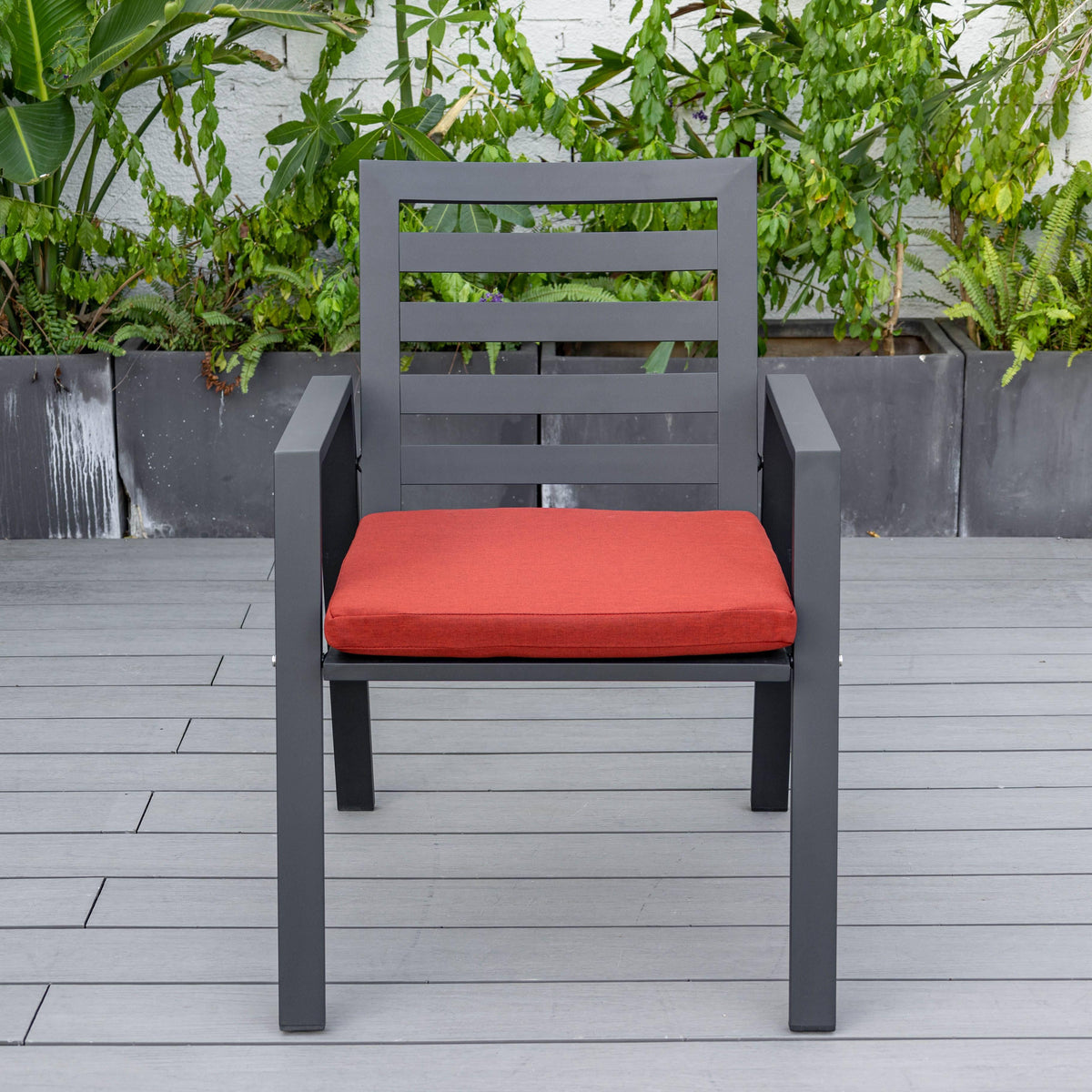 Chelsea 5-Piece Patio Dining Set with 48" Round Aluminum Dining Table and 4 Dining Armchair - Elax Furniture