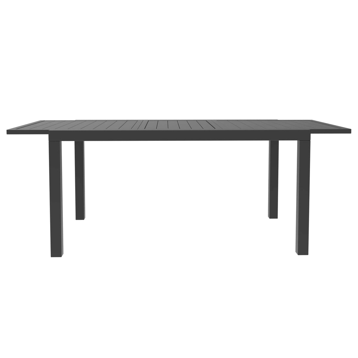 Chelsea 7-Piece Patio Dining Set 78-118" Wide Rectangular Extendable Aluminum Dining Table and 6 Dining Armchair - Elax Furniture