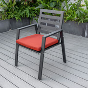 Chelsea 7-Piece Patio Dining Set 78-118" Wide Rectangular Extendable Aluminum Dining Table and 6 Dining Armchair - Elax Furniture