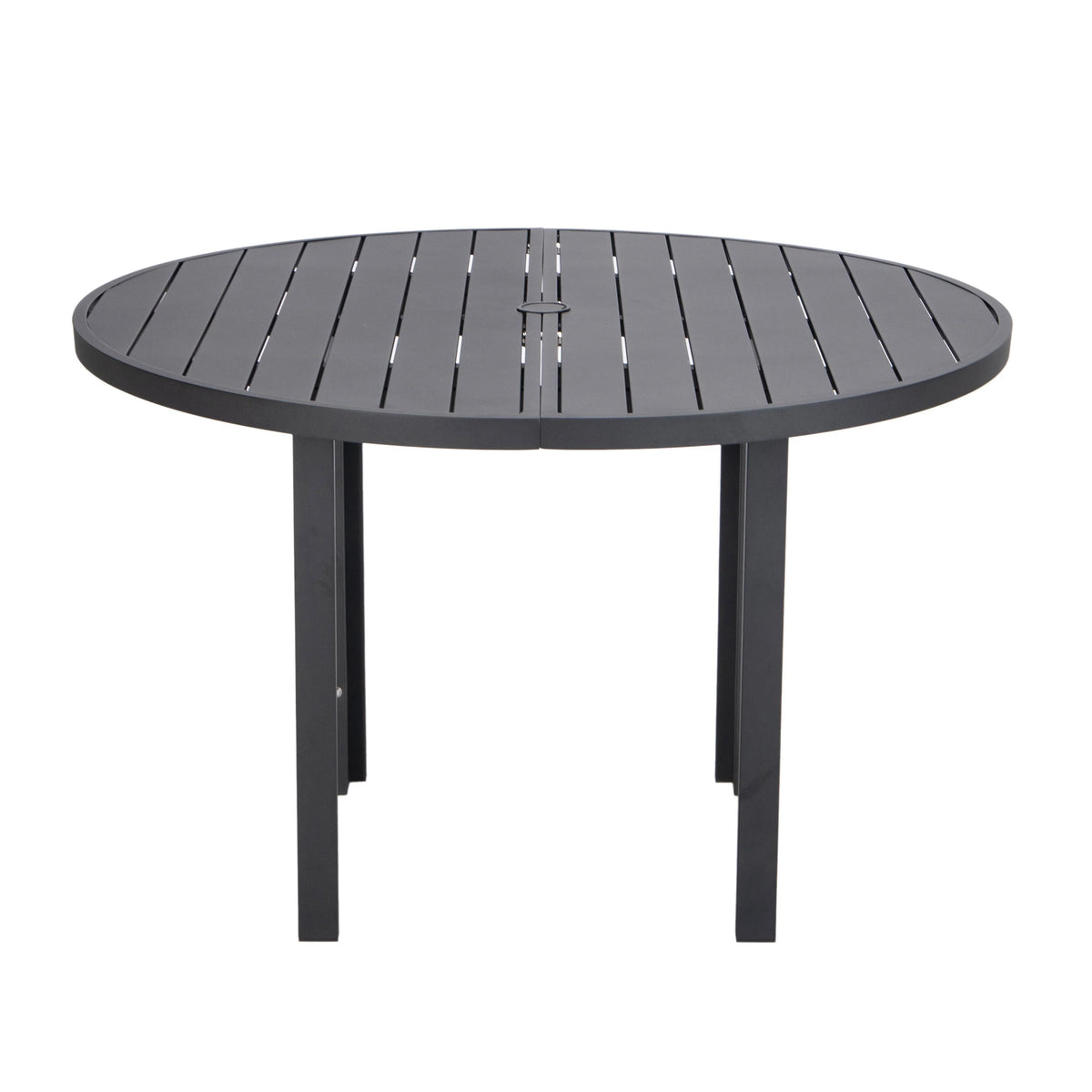 Chelsea 5-Piece Patio Dining Set with 48" Round Aluminum Dining Table and 4 Dining Armchair - Elax Furniture