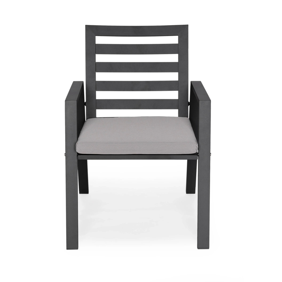 Chelsea 5-Piece Patio Dining Set with 48" Round Aluminum Dining Table and 4 Dining Armchair - Elax Furniture